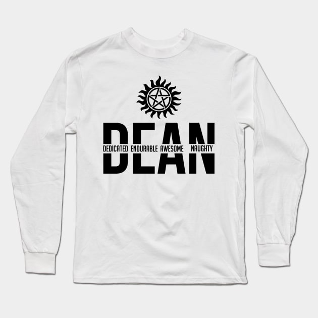 Who is Dean? Long Sleeve T-Shirt by aliciahasthephonebox